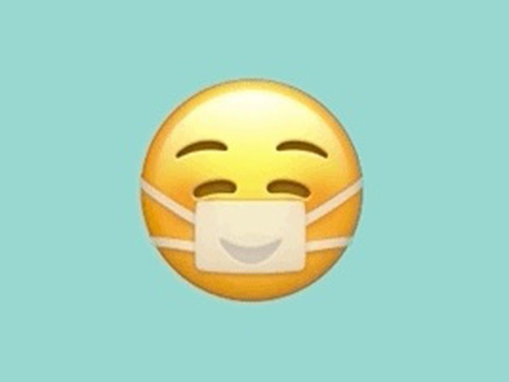 Masked smiley emoji